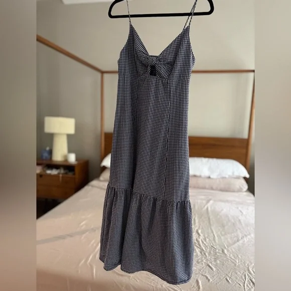 Rails Maeve Dress Navy Lilac Gingham Sundress | M - Picture 7 of 12